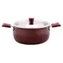 NIRLEP by Bajaj Electricals Selec+ Aluminium Non Stick Induction Casserole with Lid (4 LTR Maroon), 12 image