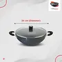 NIRLEP by Bajaj Electricals Selec+ Aluminium Non Stick Induction Casserole with Lid (4 LTR Maroon), 83 image