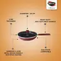 NIRLEP by Bajaj Electricals Selec+ Aluminium Non Stick Induction Casserole with Lid (4 LTR Maroon), 33 image