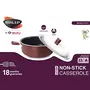 NIRLEP by Bajaj Electricals Selec+ Aluminium Non Stick Induction Casserole with Lid (4 LTR Maroon), 23 image