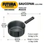 Hawkins Futura Hard Anodised Saucepan Capacity 2.25 Litre Diameter 18 cm Thickness 3.25 mm Black (AS225), 3 image