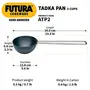 Hawkins Futura Hard Anodised Tadka Pan / Spice Heating Pan Capacity 0.48 Litre Diameter 12 cm Thickness 3.25 mm Black (ATP2)Aluminium 4.72 IN, 3 image