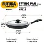 Hawkins Futura Nonstick Frying Pan with Stainless Steel Lid Capacity 1 Litre Diameter 22 cm Thickness 3.25 mm Black (NF22S), 3 image