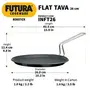 Hawkins INFT26 Anodised Futura Nonstick Induction Compatible Flat Tava (Diameter 26 cm Thickness 4.88 mm Black), 3 image