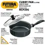 Hawkins NCP20G Futura Nonstick Curry Saute Pan with Glass Lid (Capacity 2 L Diameter 20cm Thickness 3.25 mm Black) (Q62), 2 image