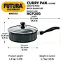 Hawkins NCP20G Futura Nonstick Curry Saute Pan with Glass Lid (Capacity 2 L Diameter 20cm Thickness 3.25 mm Black) (Q62), 3 image