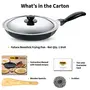 Hawkins Futura Nonstick Induction Compatible Frying Pan with Stainless Steel Lid Capacity 1 Litre Diameter 22 cm Thickness 3.25 mm Black (INF22S), 7 image