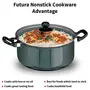 Hawkins Futura Nonstick Cook-n-Serve Stewpot with Glass Lid Capacity 3 Litre Diameter 20 cm Thickness 3.25 mm Black (NST30G), 6 image