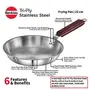 Hawkins Tri-Ply Stainless Steel Induction Compatible Frying Pan Diameter 22 cm Thickness 3 mm Silver (SSF22), 3 image