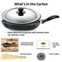 Hawkins Futura Nonstick Frying Pan with Stainless Steel Lid Capacity 1 Litre Diameter 22 cm Thickness 3.25 mm Black (NF22S), 7 image