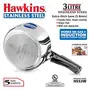 Hawkins 3 Litre Pressure Cooker Stainless Steel Cooker Wide Design Pan Cooker Induction Cooker Silver (HSS3W) - Inner Lid, 3 image