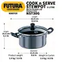 Hawkins Futura Nonstick Cook-n-Serve Stewpot with Glass Lid Capacity 3 Litre Diameter 20 cm Thickness 3.25 mm Black (NST30G), 4 image