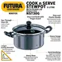 Hawkins Futura Nonstick Cook-n-Serve Stewpot with Glass Lid Capacity 3 Litre Diameter 20 cm Thickness 3.25 mm Black (NST30G), 3 image