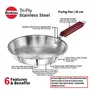 Hawkins Tri-Ply Stainless Steel Induction Compatible Frying Pan Diameter 26 cm Thickness 3 mm Silver (SSF26), 4 image