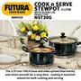 Hawkins Futura Nonstick Cook-n-Serve Stewpot with Glass Lid Capacity 3 Litre Diameter 20 cm Thickness 3.25 mm Black (NST30G), 5 image