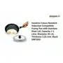 Hawkins Futura Nonstick Induction Compatible Frying Pan with Stainless Steel Lid Capacity 1.5 Litre Diameter 26 cm Thickness 3.25 mm Black (INF26S), 2 image