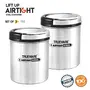 Trueware Stainless Steel Canister Liftup Airtight 500 ml (Set of 2 pcs), 3 image