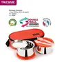 Trueware Bon Bon 2pcs Lunch Box with Stainless Steel Tiffin Box for Office & School Use- Red 300ml x2, 3 image
