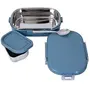 Jaypee plus Carrisafe Steel Lunch Box Set 350 ml 2-Pieces Blue, 4 image