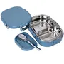 Jaypee plus Carrisafe Steel Lunch Box Set 350 ml 2-Pieces Blue, 3 image