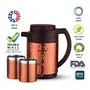 Trueware Phoenix Plus Hammer Flask 800 Stainless Steel Double Wall Insulated Bottle/Jug with Double Wall Insulated 2 Mugs Thermos Hot and Cold Jug -750mlCopper, 4 image
