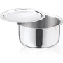 Vinod Platinum Triply Stainless Steel Tope / Patila with Stainless Steel Lid 1.7 litres Capacity (16 cm Diameter) - Silver (Induction and Gas Stove Friendly) 5 Years Warranty, 2 image