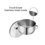 Vinod Stainless Steel Bremen Saucepot with Glass Lid - 20 cm Diameter 3 litres Capacity (Induction and Gas Stove Friendly) - 2 Years Warranty Silver, 5 image