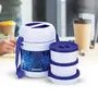 Trueware Foody 3 Lunch Box 3 Plastic Containers Tiffin Insulated Lunch Box Outer Plastic Body BPA Free|300 ml x 3- Mono Blue, 2 image
