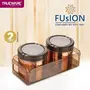 Trueware Fusion Airtight SS Canister 2 Pcs Set With TrayCopper--500 ml Each Container, 2 image