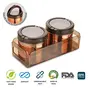 Trueware Fusion Airtight SS Canister 2 Pcs Set With TrayCopper--500 ml Each Container, 4 image