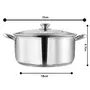 Vinod Stainless Steel Induction Friendly Roma Saucepot 18cm2.2ltr Silver, 6 image