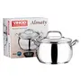 Vinod Stainless Steel Almaty Casserole with Glass lid -18 cm 2.9 Ltr (Induction Friendly), 6 image