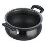 Vinod Black Pearl Hard Anodised Handi with Stainless Steel Lid 5 litres Capacity 3.25 mm Thickness (Medium) with Riveted Sturdy Handles (Gas Stove Compatible) - Black, 4 image