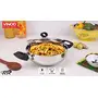 Vinod Stainless Steel Deluxe Kadai with Glass Lid - 24 cm 2.8 Ltr (Induction Friendly), 3 image