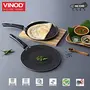 Vinod Supreme Non-Stick 2 Pcs Cookware Set - 25 cm Dosa Tawa and 26.5 cm Concave Tawa (Gas Stove and Induction Compatible) Non Toxic and PFOA Free - Garnet Metallic, 3 image