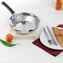 Vinod Induction Base Stainless Steel Frying Pan 22cm - Silver, 6 image