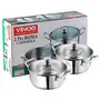 Vinod Stainless Steel Induction Friendly Roma Saucepot 2 PCS 14(1.1 LTR)& 16 cm(1.5ltr), 3 image