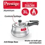 Prestige Svachh 10756 3 L Aluminium Inner Lid Pressure Handi with Deep Lid for Spillage Control Silver, 3 image