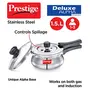 Prestige Deluxe Alpha Svachh Stainless Steel Pressure Cooker 1.5L With Glass Lid (With Deep Lid For Spillage Control ), 3 image
