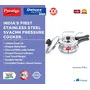 Prestige Deluxe Alpha Svachh Stainless Steel Pressure Cooker 1.5L With Glass Lid (With Deep Lid For Spillage Control ), 4 image