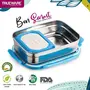 Trueware Bon Smart Lunch Box with Stainless Steel Tiffin Box for Office & School Use-Blue Big Container -800ml Veggie Container -100ml, 3 image