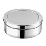 Kraft Stainless Steel Spice (Masala) Box / Dabba / Organiser with Stainless Steel Lid and Separator Plate 7 Containers and a Small Spoon Silver BPA & PFOA Free - Large, 7 image