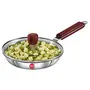 Hawkins Tri-Ply Stainless Steel Induction Compatible Frying Pan with Glass Lid Diameter 22 cm Thickness 3 mm Silver (SSF22G)