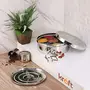 Kraft Stainless Steel Spice (Masala) Box / Dabba / Organiser with Stainless Steel Lid and Separator Plate 7 Containers and a Small Spoon Silver BPA & PFOA Free - Large, 2 image