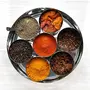 Kraft Stainless Steel Spice (Masala) Box / Dabba / Organiser with Stainless Steel Lid and Separator Plate 7 Containers and a Small Spoon Silver BPA & PFOA Free - Large, 6 image