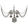 YouBella Jewellery Afghani Tribal Jhumka earrings and Maang Tikka Set for Girls and Women