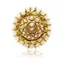 YouBella Stylish Kundan Polki Jewellery Gold Plated Ring for Women (Golden) (YBRG_20050)