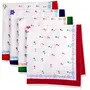 Kuber Industries Women's Cotton Flower Design Handkerchief (KES6096 30 x 30 cm) -5 - Set of 12 Pcs