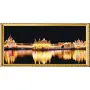 PICTURE PERFECT Golden Temple Picture with Gold Frame for use in Home Offices and Hotels | Best Golden Temple Photo with Frame[40 inches X 20 inches]  Wood