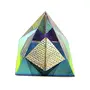 Discount4Product Glass Feng Shui Pyramid (5 cm X 5 cm X 5 cm Color-Crystal-Pyramid Transparent)